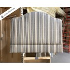 Double Barra Headboard Julia Brendel Memory Stripe Tarmac DD