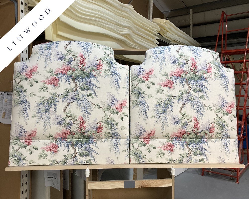 Twin Single Puffin Headboards Linwood Vita Pink/Blue DD