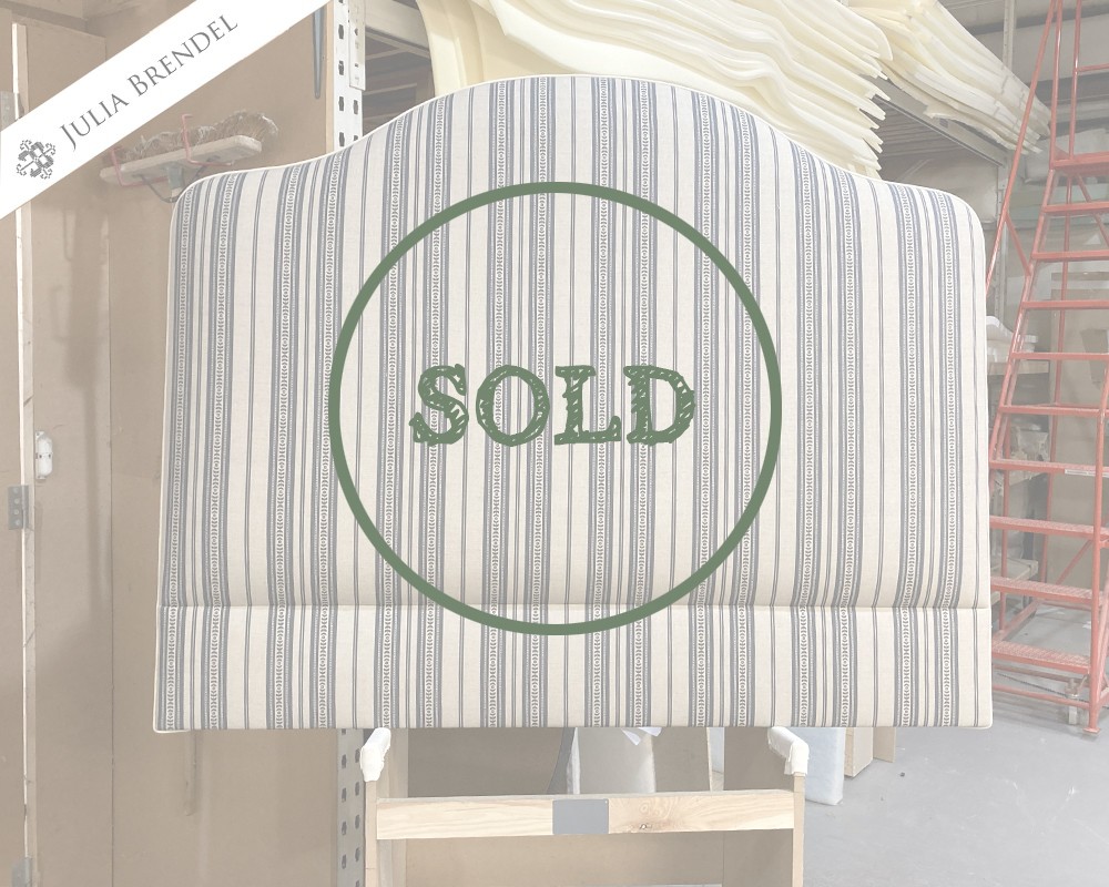 Double Barra Headboard Julia Brendel Memory Stripe Tarmac DD