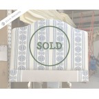 SOLD Double Barra Headboard Julia Brendel Kurpie Blue DD