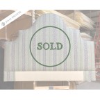 SOLD Super King Samson Headboard Julia Brendel Aztec Chevron Navy/Gunmetal/Emerald DD