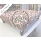 SOLD 30ins x 40ins Arden Footstool in Lewis & Wood Pomegranate Raspberry DD