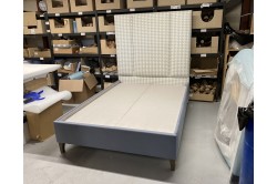 Double Tiree Bed Christopher Farr Cloth Cremaillere Soft Blue EX