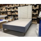 Double Tiree Bed Christopher Farr Cloth Cremaillere Soft Blue EX