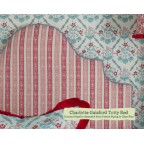 Single Bed Samson Charlotte Gaisford Totty Red Contrast Piped Samuel and Sons French Piping Clear Blue
