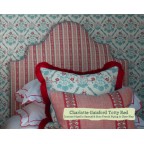 Single Bed Samson Charlotte Gaisford Totty Red Contrast Piped Samuel and Sons French Piping Clear Blue