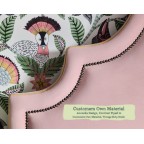 Single Bed Kerrera Customers Own Material Contrast Piped COM Vintage Strip Studs