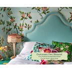 Single Bed Kerrera Customers Own Material Ivory Braid Brushed Black Nails Contrast Piped to Match Braid