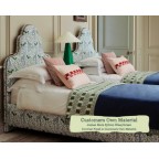 Single Bed Eigg James Hare Sylvan Blue Green Contrast Piped Customers Own Material