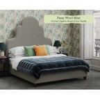 Single Bed Eigg Faux Wool Mist Contrast Piped House Cotton Vanilla