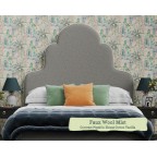 Single Bed Eigg Faux Wool Mist Contrast Piped House Cotton Vanilla
