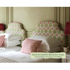 Single Bed Puffin Charlotte Gaisford Sharanshar Green Contrast Piped House Cotton Strawberry
