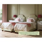 Single Bed Puffin Charlotte Gaisford Sharanshar Green Contrast Piped House Cotton Strawberry