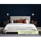 Single Grand Bed Arran Romo Linara Feather Grey 127cm Low Headend 6ins Legs