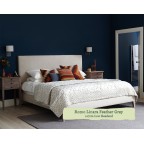 Single Grand Bed Arran Romo Linara Feather Grey 127cm Low Headend 6ins Legs