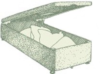 Single Alderney Ottoman Bed