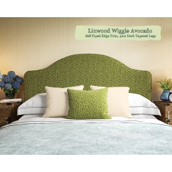 Barra Bed in Linwood Wiggle Avocado, Self Piped