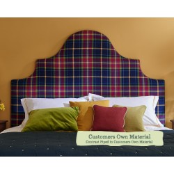 Euro King Headboard Samson Customers Own Material Contrast Piped COM