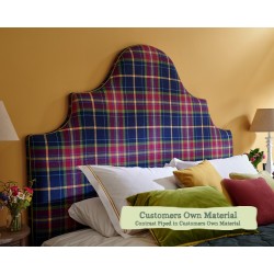 Euro King Headboard Samson Customers Own Material Contrast Piped COM