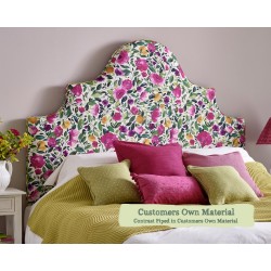 Euro King Headboard Samson Customers Own Material Contrast Piped COM