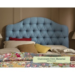Euro King Headboard Tean Customers Own Material Self Buttoned