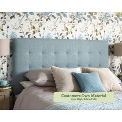 Euro King Headboard Islay Customers Own Material 77cm High