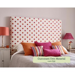 Euro King Headboard Arran Customers Own Material 115cm Height