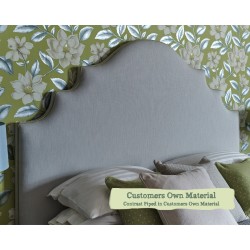 Euro King Headboard Cardigan Customers Own Material Contrast Piped COM