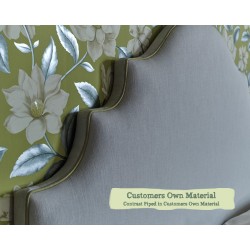 Euro King Headboard Cardigan Customers Own Material Contrast Piped COM