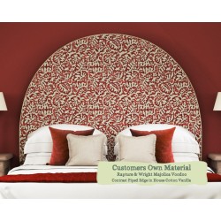 Euro King Headboard Mousa Rapture & Wright Majolica Voodoo Contrast Piped House Cotton Vanilla