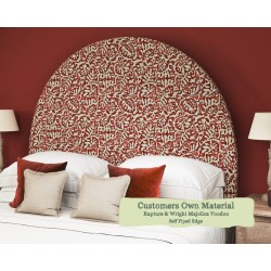 Euro King Headboard Mousa Rapture & Wright Majolica Voodoo Contrast Piped Self Piped