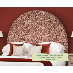 Euro King Headboard Mousa Rapture & Wright Majolica Voodoo Contrast Piped Self Piped