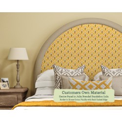 Kingsize Headboard Shuna Julia Brendel Dandelion Lulu Border House Cotton Vanilla Back Tacked Edge