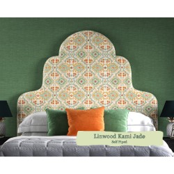 Euro King Headboard Eigg Linwood Kami Jade Self Piped