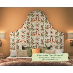 Euro King Headboard Rum Porcupine Rocks Giraffe Blossom 16mm Vintage Individual Nail