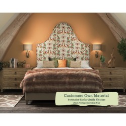 Euro King Headboard Rum Porcupine Rocks Giraffe Blossom 16mm Vintage Individual Nail