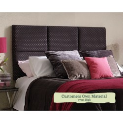 Euro King Headboard Skye Customers Own Material 77cm High