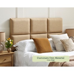 Euro King Headboard Skye Customers Own Material 77cm High