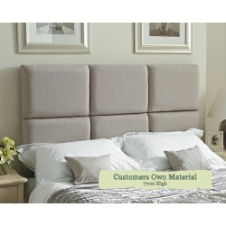 Euro King Headboard Skye Customers Own Material 77cm High