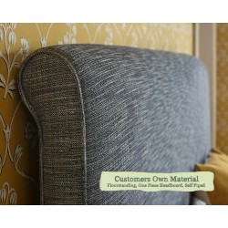 Euro King Headboard Sanday Customers Own Material One Piece Headboard Self Piped