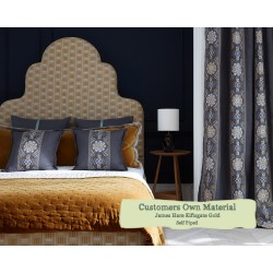 Euro King Bed Eigg James Hare Kiftsgate Gold Self Piped