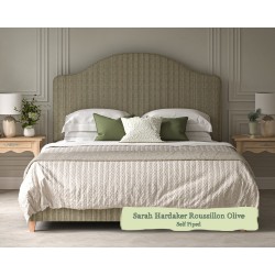 Euro King Bed Barra Sarah Hardaker Roussillon Olive Self Piped