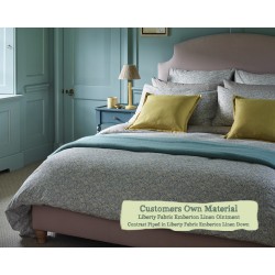 Euro King Bed Puffin Liberty Emberton Linen Ointment Contrast Piped Liberty Emberton Linen Down