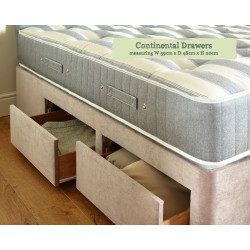 Euro King Coll Bed Continental Drawers