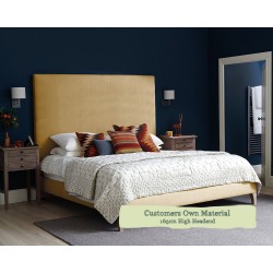 Euro King Grand Bed Arran Customers Own Material 165cm High Headend 6ins Legs
