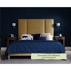 Euro King Grand Bed Tiree Customers Own Material 175cm High Headend 6ins Leg