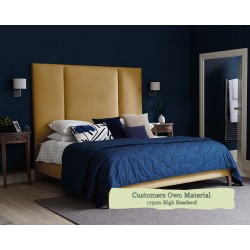 Euro King Grand Bed Tiree Customers Own Material 175cm High Headend 6ins Leg