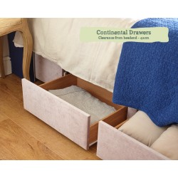 Euro King Divan Bed Base Jersey Continental Drawers
