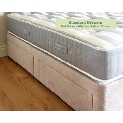 Euro King Divan Bed Base Jersey Standard Drawers
