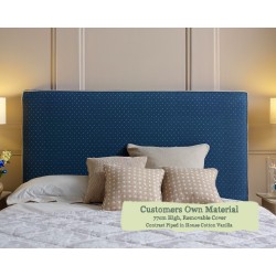Euro King Additional Cover Harris Customers Own Material Contrast Piped House Cotton Vanilla 77cmH Removable Cover